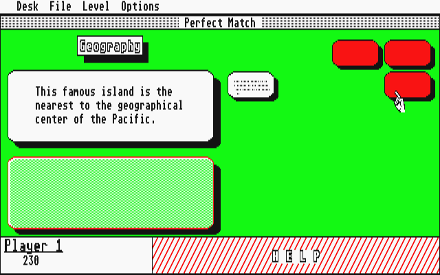 Perfect Match atari screenshot