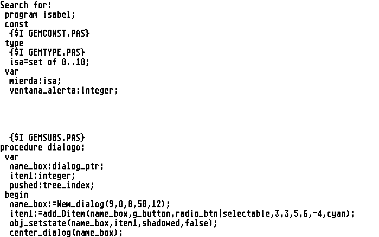 Personal Pascal atari screenshot