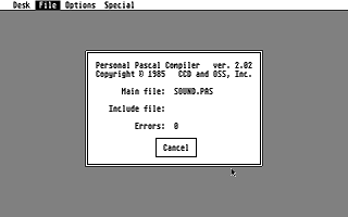 Personal Pascal atari screenshot