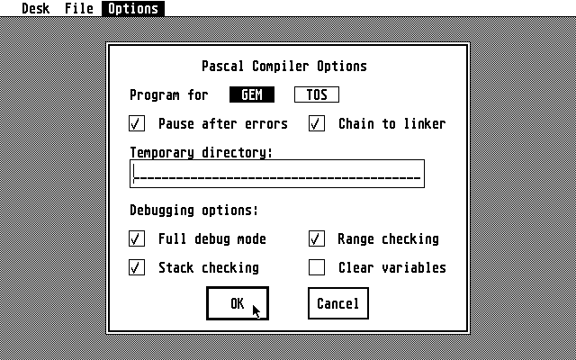 Personal Pascal atari screenshot