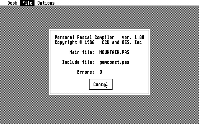 Personal Pascal atari screenshot