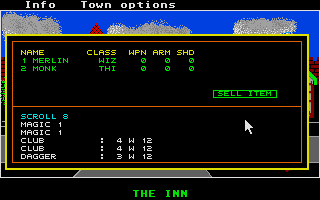 Phantasie atari screenshot