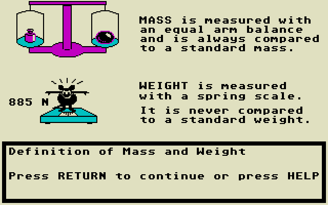 Physics Volume 1 atari screenshot