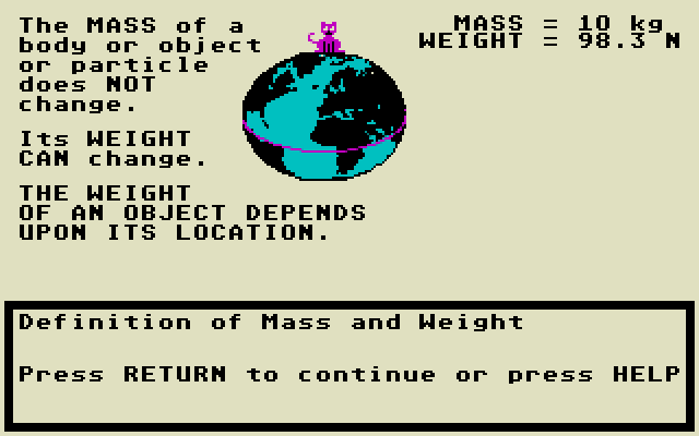 Physics Volume 1 atari screenshot