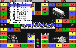 Pictionary atari screenshot