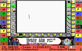 Pictionary atari screenshot