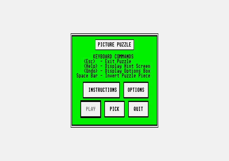 Picture Puzzle atari screenshot