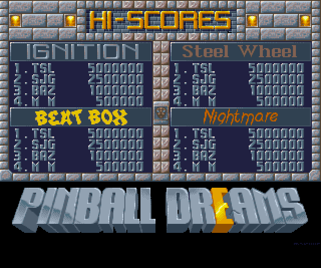 Pinball Dreams [Falcon030] atari screenshot