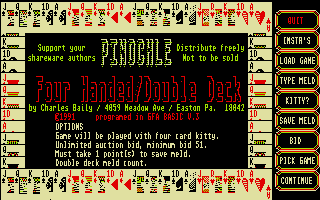 Pinochle Four Handed / Double Deck — screenshot 1