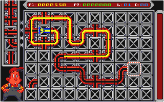 Pipe Mania atari screenshot