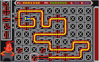 Pipe Mania atari screenshot