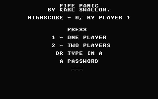 Pipe Panic atari screenshot