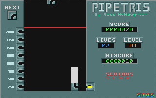 Pipetris atari screenshot