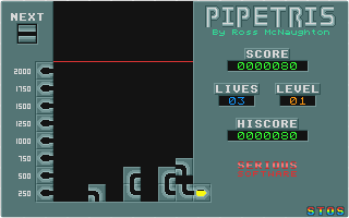 Pipetris atari screenshot