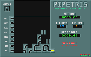 Pipetris atari screenshot