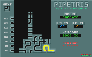 Pipetris atari screenshot