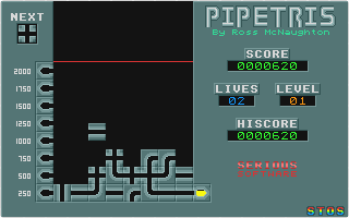 Pipetris atari screenshot