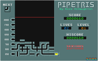 Pipetris atari screenshot