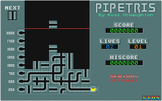 Pipetris atari screenshot