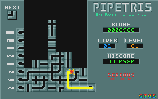 Pipetris atari screenshot