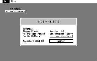 PKS-Write atari screenshot