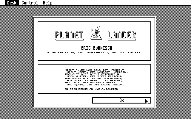 Planetlander atari screenshot