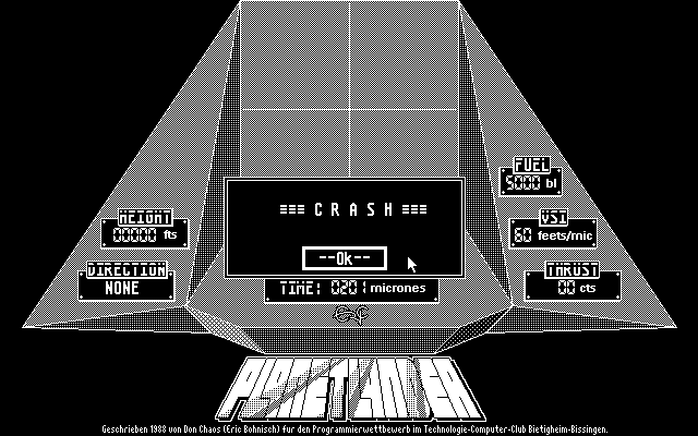 Planetlander atari screenshot