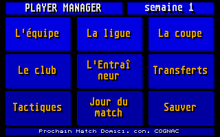 Player Manager atari screenshot