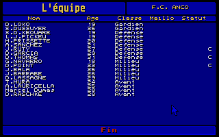 Player Manager atari screenshot