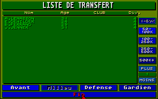 Player Manager atari screenshot