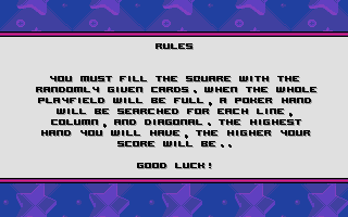 Poker Square atari screenshot