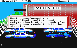 Police Quest I - In Pursuit of the Death Angel atari screenshot