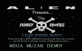 Pompey Pirates Mega Muzak Demo atari screenshot