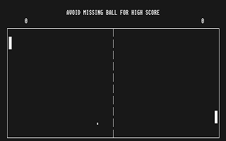 Pong atari screenshot