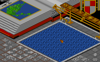 Populous atari screenshot