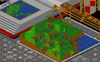 Populous atari screenshot