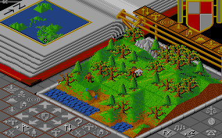 Populous atari screenshot