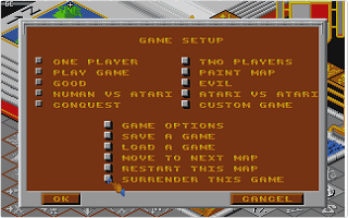 Populous atari screenshot