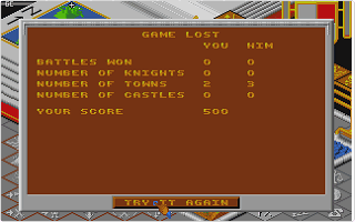 Populous atari screenshot