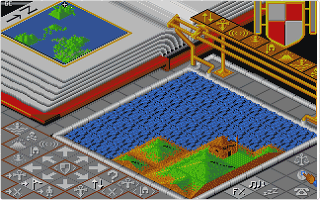 Populous atari screenshot
