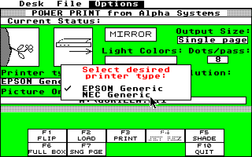 Power Print atari screenshot