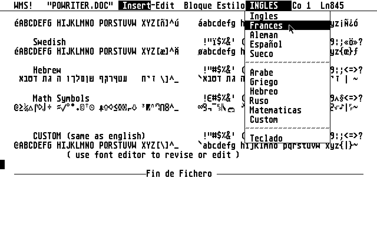 Powerwriter atari screenshot