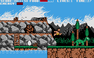 Prehistorik atari screenshot