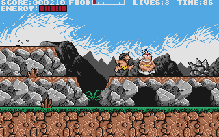 Prehistorik atari screenshot
