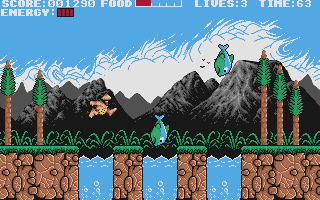 Prehistorik atari screenshot