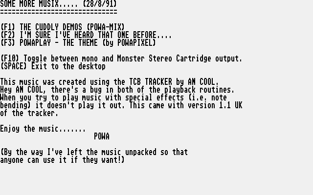 Prelude Demo (The) atari screenshot