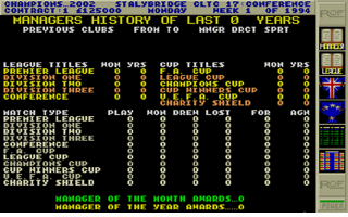 Premier Manager II atari screenshot