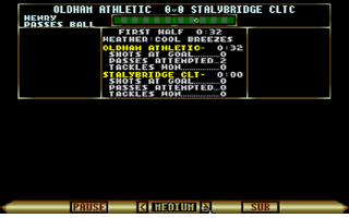 Premier Manager II atari screenshot
