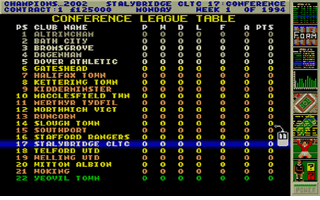 Premier Manager II atari screenshot