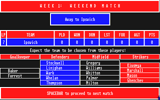 Premier Soccer atari screenshot